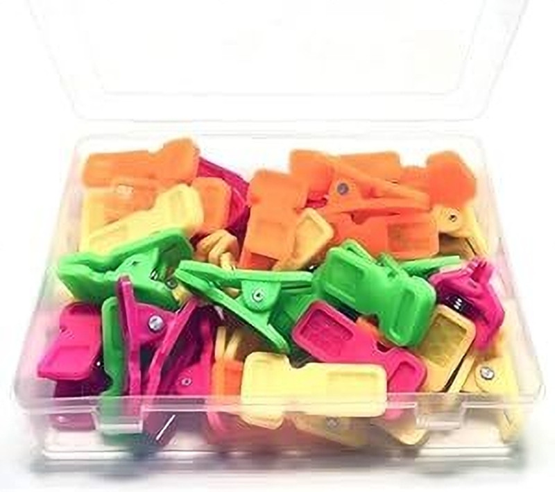QUYZO 52 heavy duty plastic rainbow colour cloth clip Plastic Cloth Clips(Multicolor Pack of 52)