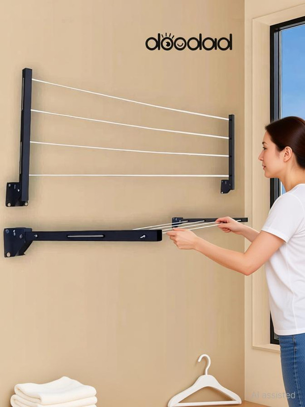 doodad Steel Wall Cloth Dryer Stand CDS-MSWM4T(4 Tier)