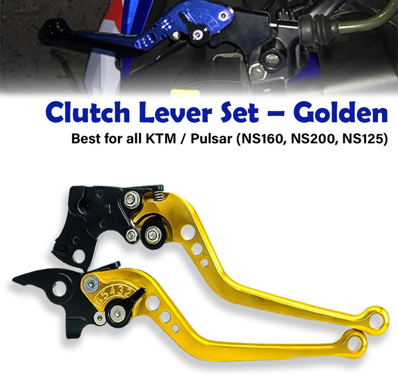 ASRYD Pulsar NS160,200/DUKE200,250/RC200,250 Brake Clutch Lever For KTM, Bajaj Duke 200, Pulsar NS 200, Pulsar NS 160, Duke 390, RC 200(Golds)