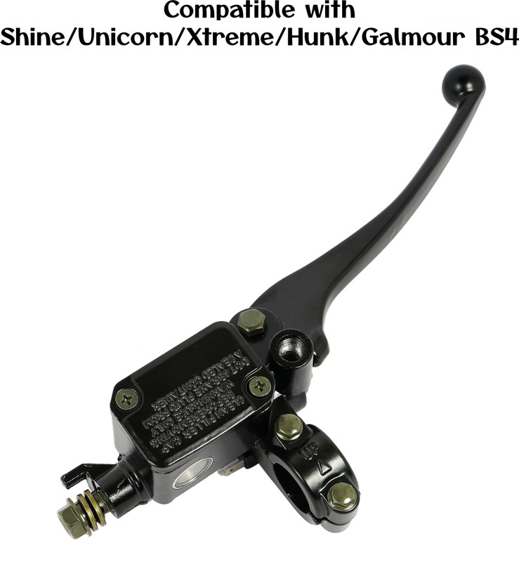 VKHAS Shine master cylinder, Unicorn master cylinder Brake Clutch Lever For Honda CB Shine, Unicorn(BLACK)