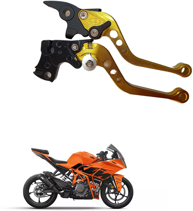 RACER'S EDGE KTM RC 200, KTM RC 390, KTM RC 125 Brake Clutch Lever For KTM Duke 200, Duke 390(Golden)