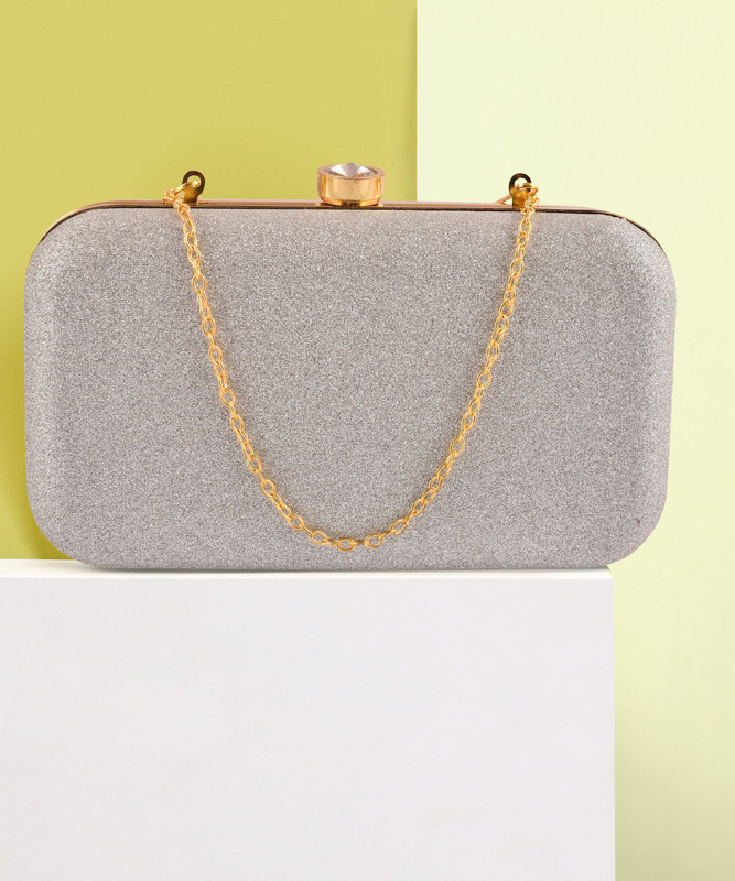 AILTINO Party Silver  Clutch(Pack of: 2)