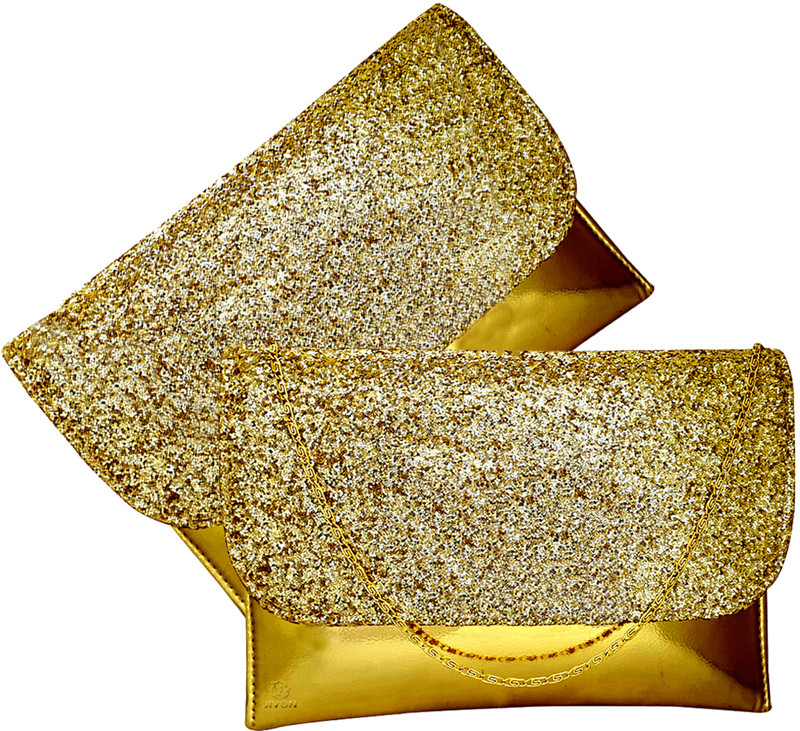 nohu Party, Casual, Formal Gold Clutch