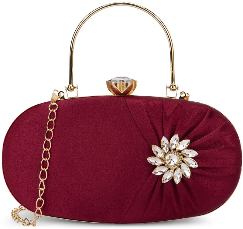 Toobacraft Party Maroon Clutch