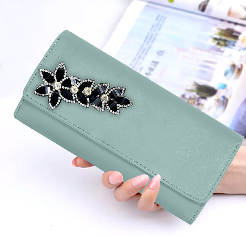 BURAK Casual, Formal, Party, Sports Green Clutch