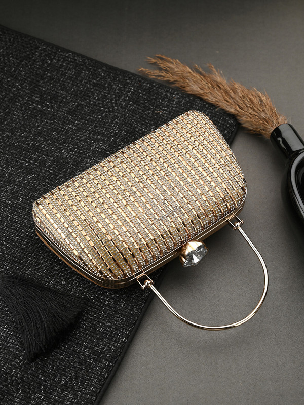 D'vine Luxe Party Gold Clutch