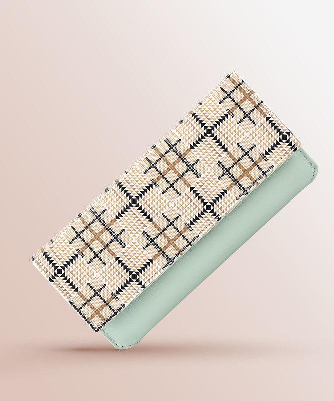 Fiesto fashion Casual, Formal, Party Green, Beige Clutch