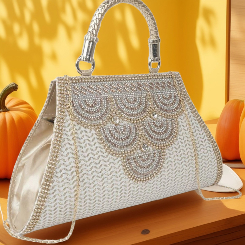 WROOTED Party, Sports Silver  Clutch