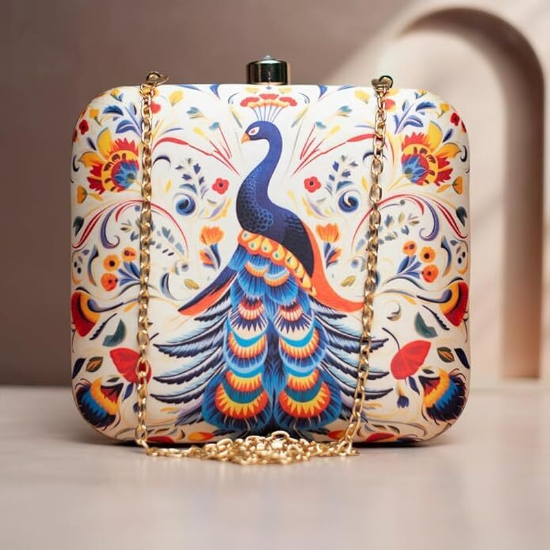 ARTKLIM Casual Cream Clutch