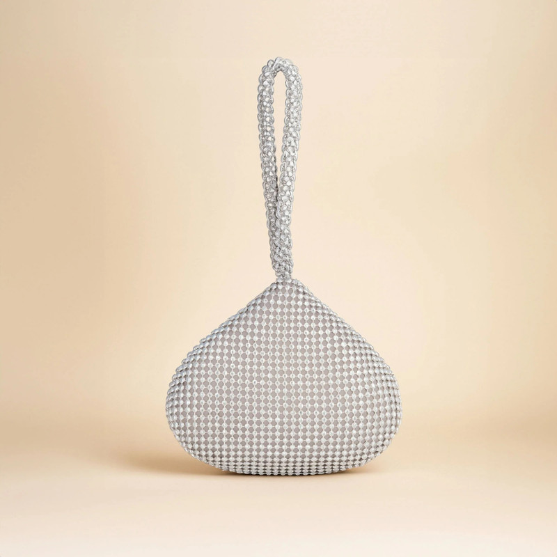 LINO PERROS Party Silver  Clutch