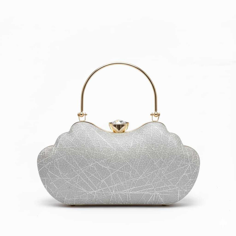 SeeNLee Casual, Party Silver Clutch