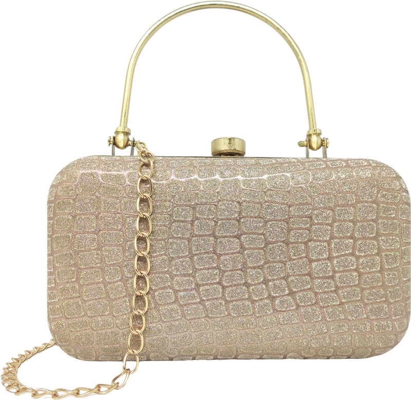 e n decor Party Gold Clutch