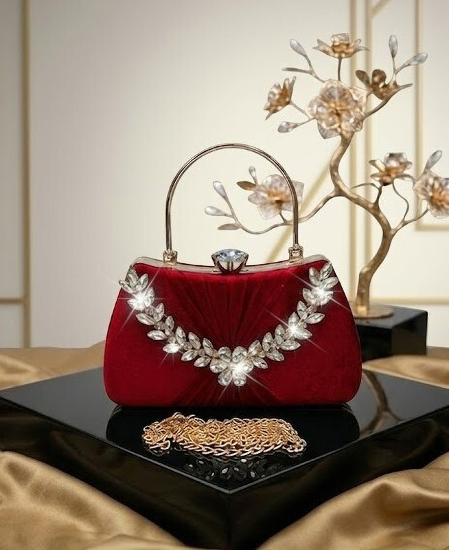 onxy infra Party Red Clutch