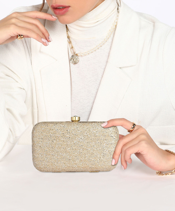 NORVE Party, Casual, Formal, Sports Gold Clutch