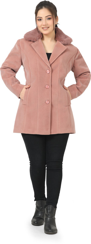 LADY LEAF Suede Solid Coat