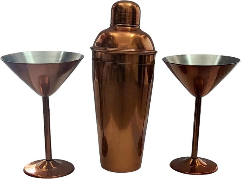 BARDECOR 750 ml Stainless Steel Cocktail Shaker(Gold)