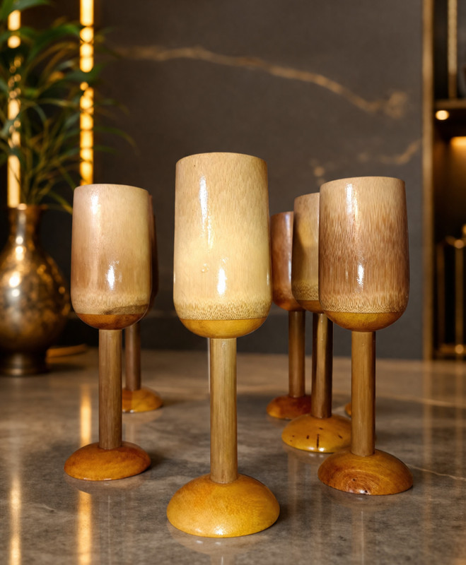 CaneBaz 180 ml Wooden Cocktail Shaker(Brown)