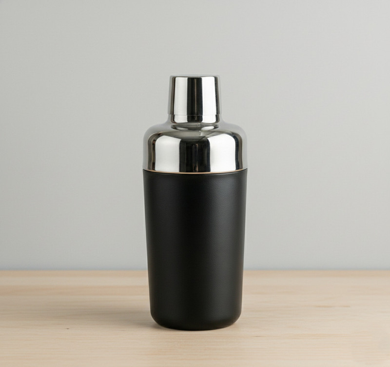 Nimrah 500 ml Stainless Steel Cocktail Shaker(Black)