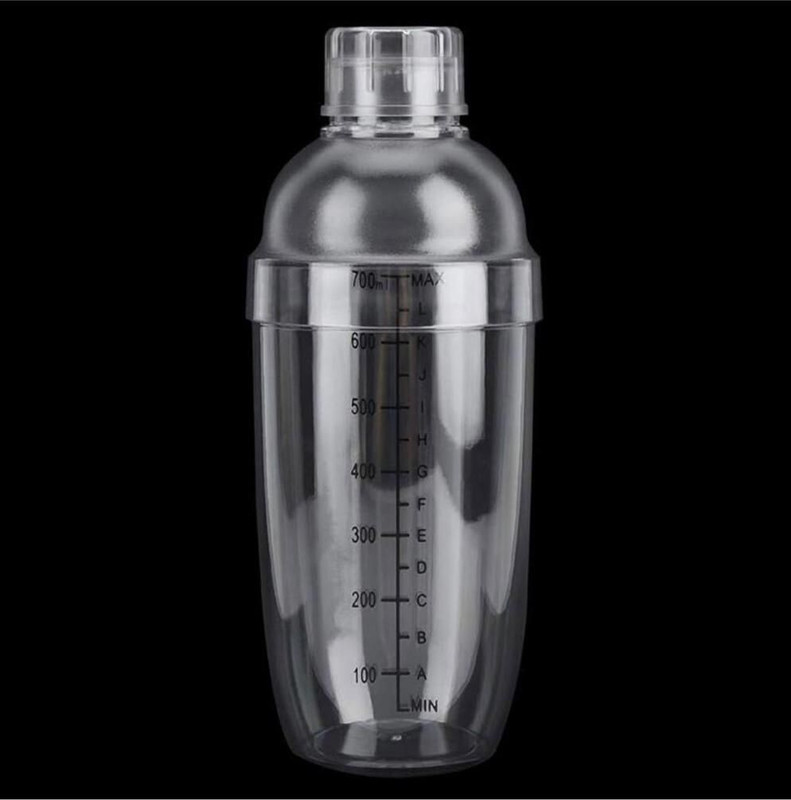 Habeeb 750 ml Plastic Cocktail Shaker(Clear)