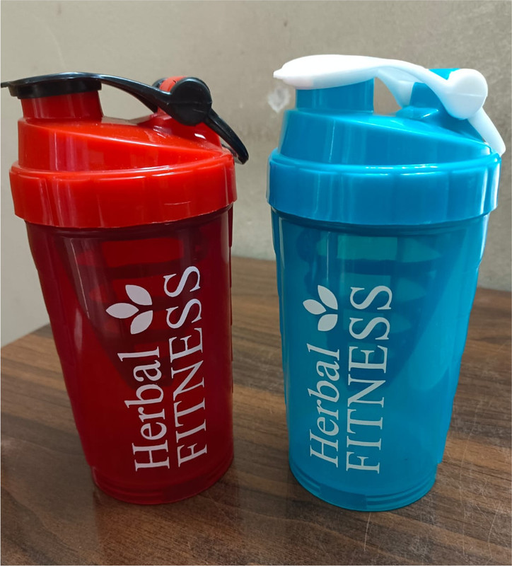 Herbal Fitness 500 ml Plastic Cocktail Shaker(Red, Blue)