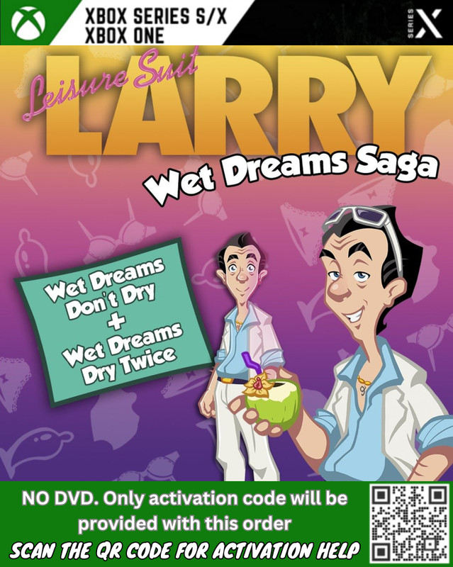 Leisure Suit Larry Wet Dreams Saga Bundle_Instant Mail Delivery (SCAN THE QR) Bundle Edition(Code in the Box - for Xbox One)