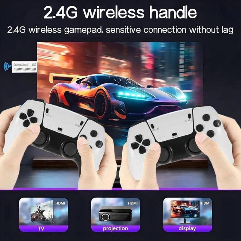 Timkolas 2.4g Wireless TV Video Game Console 4K HD Output with 23 Emulators_A Game Of The Year Edition with Game and Expansion Pack(Code in the Box - for PS2)