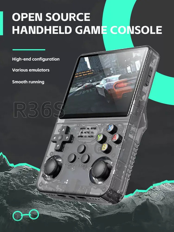 PICSTAR R36S Retro 64GB Preloaded Video Game Console 3.5inch LCD display 64 GB with multiple games(Multicolor)