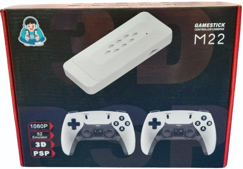 M22 Retro GameStick, UHD 4K, Wireless Controller, Built-in 30k+ Retro Games M13 Black Edition(Code in the Box - for PC)