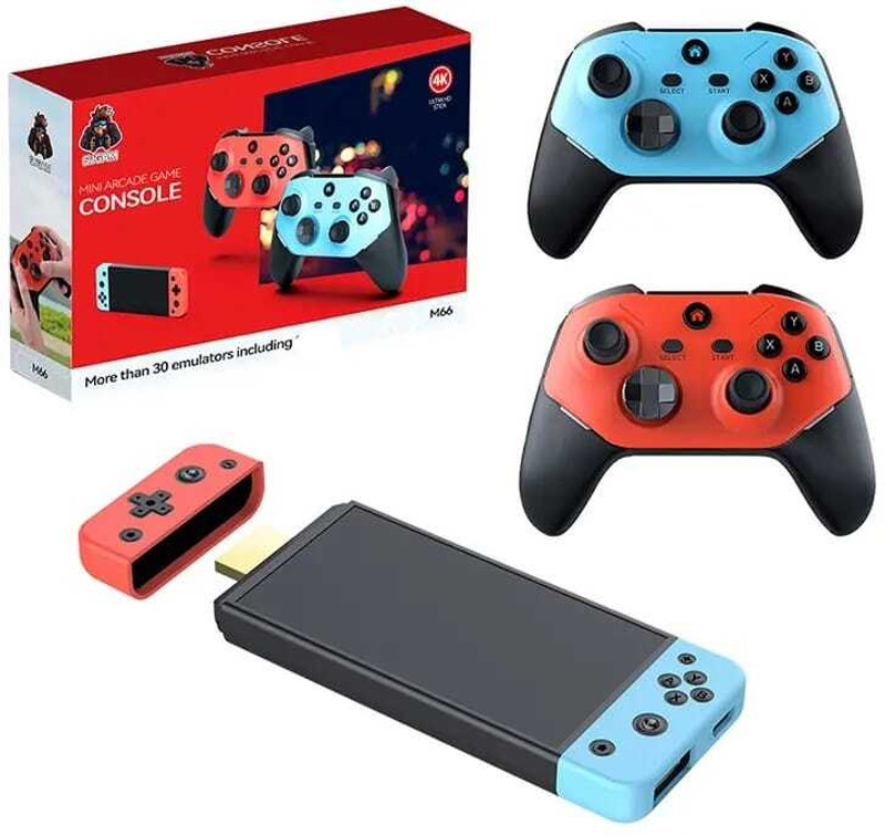 M66 Mini Arcade Game Console with Dual Wireless Controllers | 30+ Emulators Special Edition(Code in the Box - for 3DS)