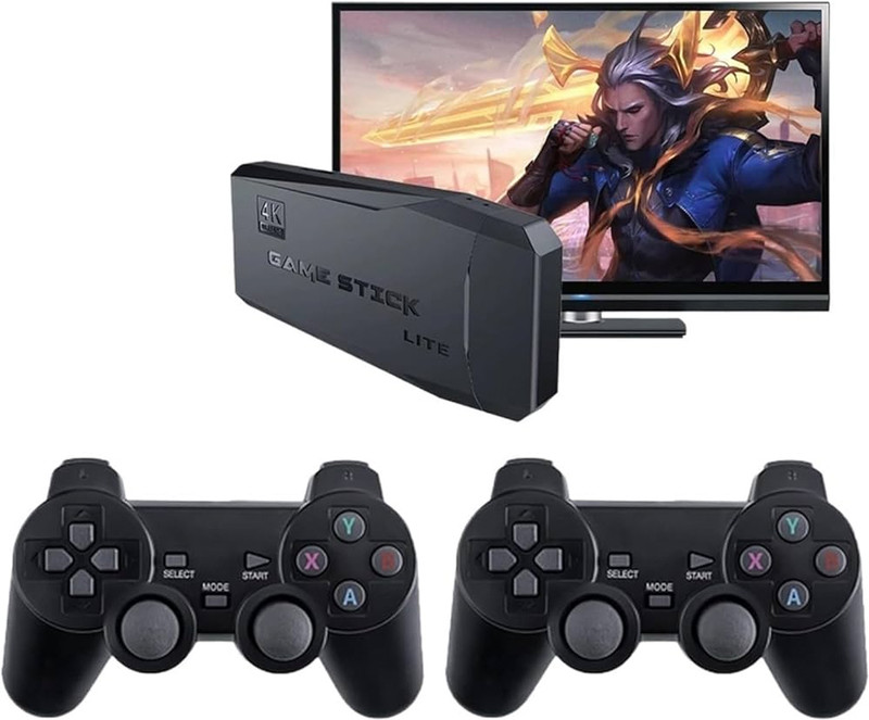 Timkolas 4K hd TV video game 2.4G with 23 emulators &25000+ inbuilt classic video game_22 64 GB with Mario,Contra series,Castlevania,Super Mario World, Donkey Kong Country,Tekken.(Multicolor)