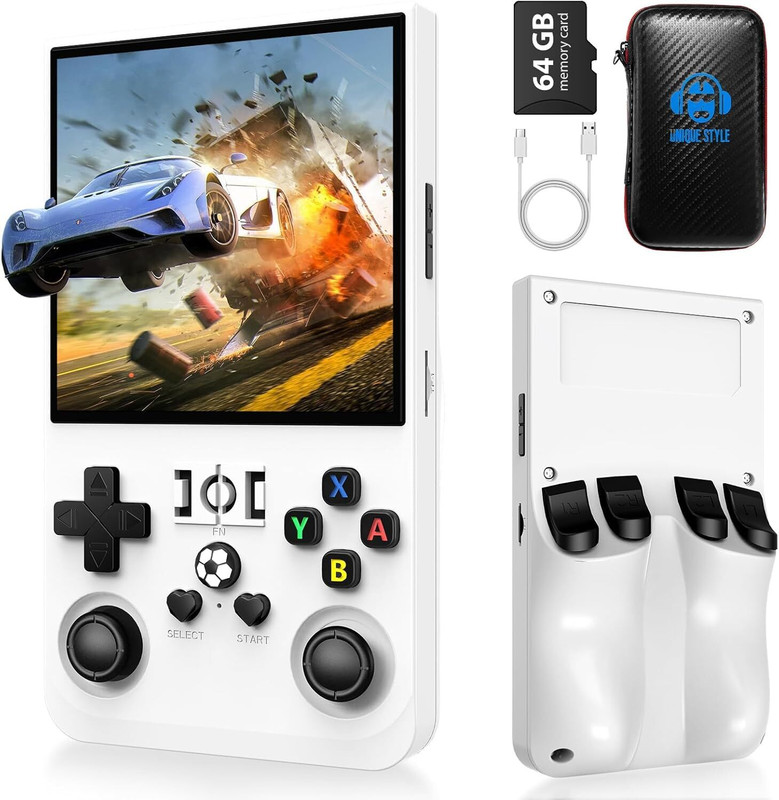 R36 Retro Gaming Consol 4.0 Screen Linux System,64G TF Card,4000mAh Rechargeable 25th Anniversary Edition(Code in the Box - for Xbox 360)