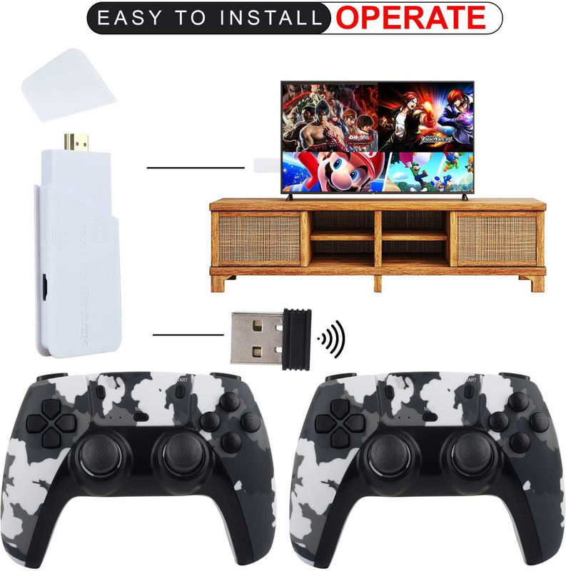 RETRO M15 PRO GAME STICK Console 2.4G Dual Wireless Gamepad 64 GB Plug & Play Limited Edition(Code in the Box - for PC)