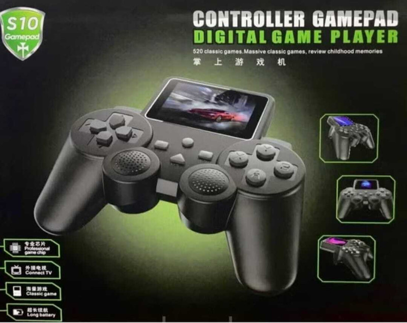 S10 Wireless Gamepad: 520 Games Video Game Player Black Edition(Code in the Box - for PSP)