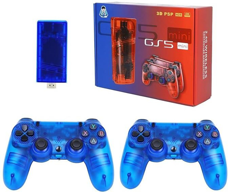 GS5 Mini Game Console TV Stick HD Video Game System 30000+ Games & 53 Emulators Limited Edition(Code in the Box - for PC)