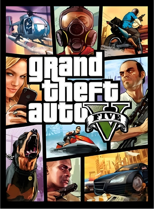 GTA 5 PC Game | Single Player | No Multiplayer/NoOnline | Offline Only |(Code in the Box - for PC)