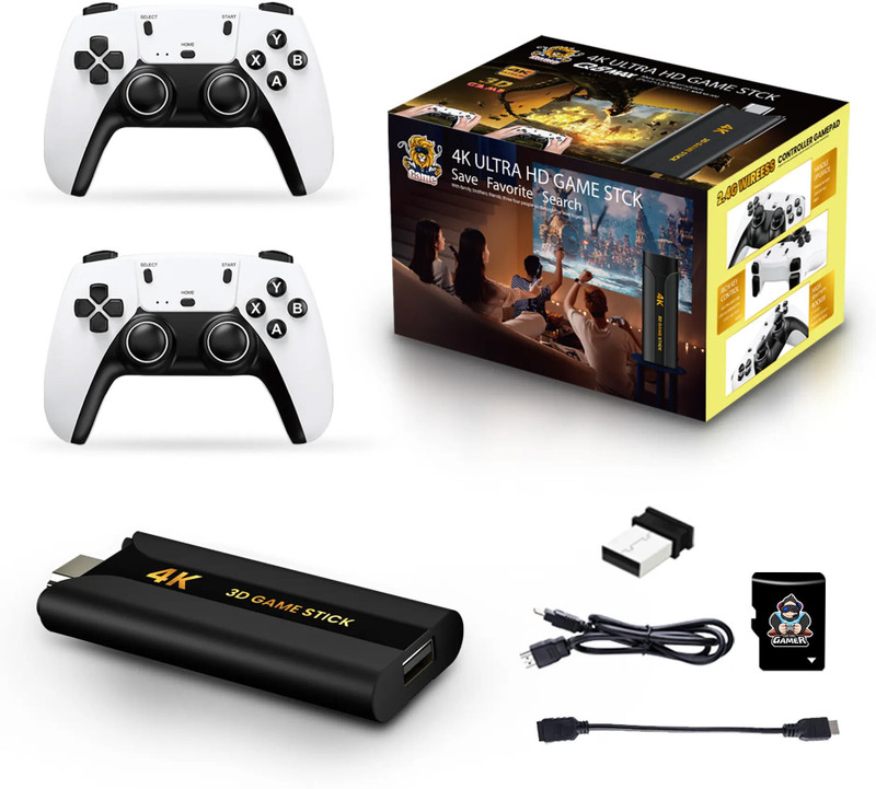 Wireless Retro Video Game 4K Ultra HD Game Stick with 30K+Games 64 GB memory Complete Edition(Code in the Box - for PSP)