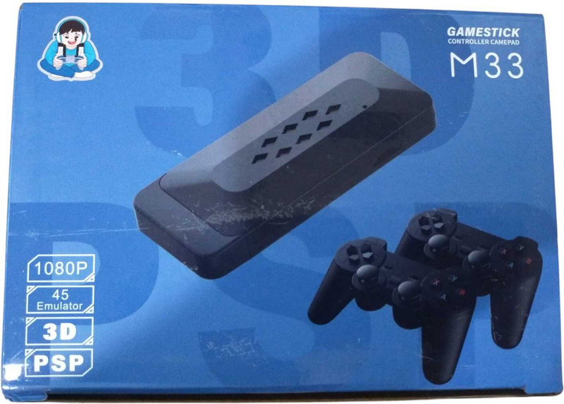 DXP M33 Game Stick Console 2.4G Dual Wireless Gamepad, 64 GB with 33000+, 64 GB with YES(Black)