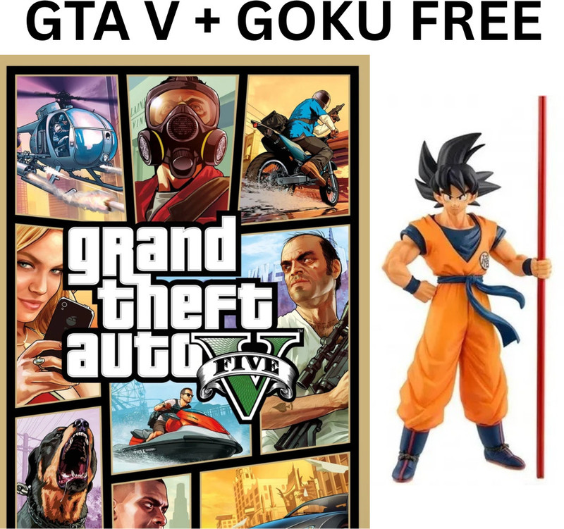 GTA V Redeem code WITH 23 CM GOKU ANIME FREE(Code in the Box - for PC)
