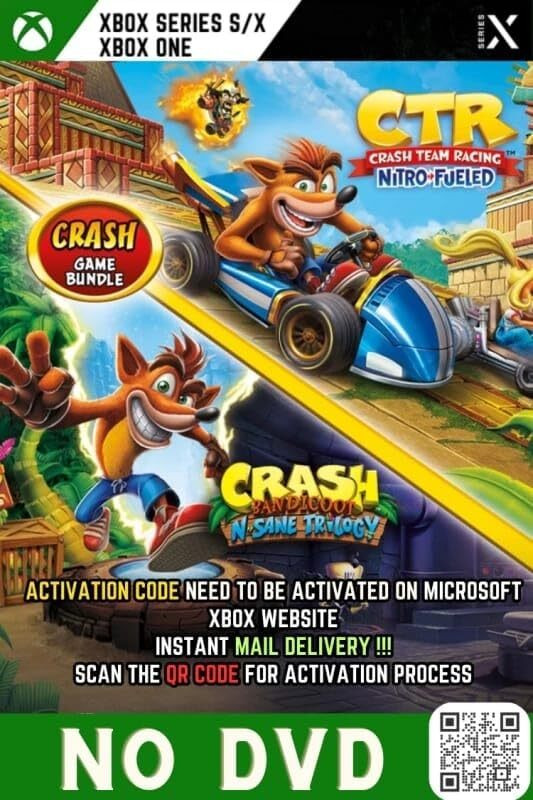 Racing Games Compatible with Crash Team Racing Nitro Fueled (Xbox One) Premium Edition with Expansion Pack Only(Code in the Box - for PC)