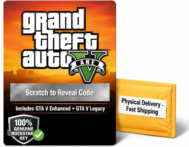 Grand Theft Auto V PC Rockstar Launcher Key Enhanced Edition with Game and Expansion Pack(Code in the Box - for PC)