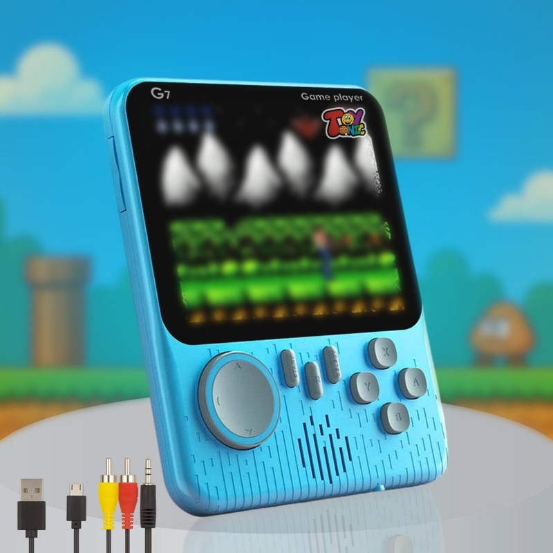 G7 Handheld Game Console 666 In 1 Preloaded Games Rechargeable Game for Kids(Code in the Box - for PSP)