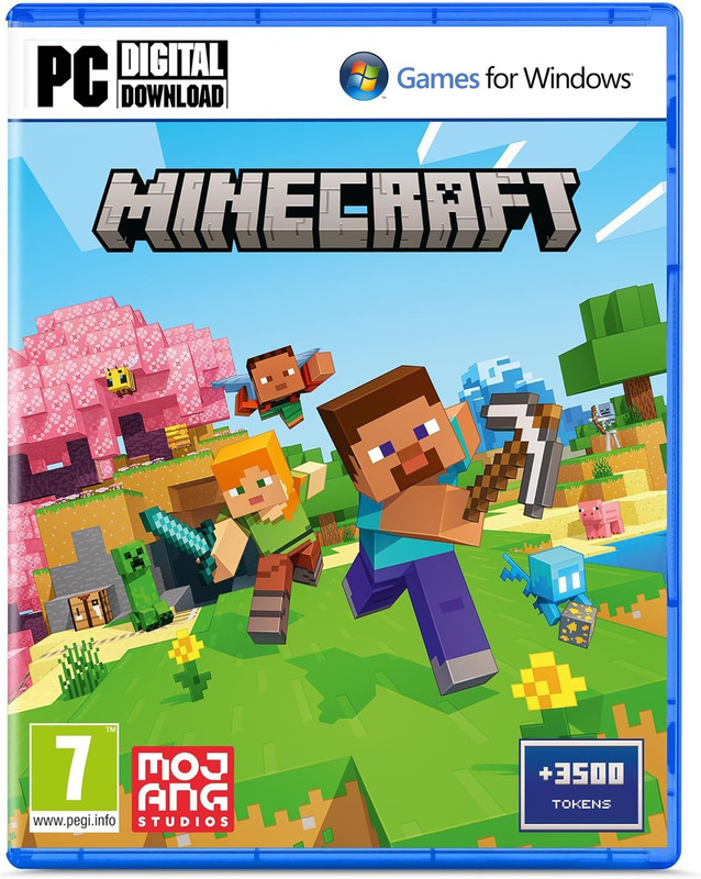 Minecraft : Windows 10 Or Windows 11 (Standard) PC Version NO CD,NO DVD) Bundle Edition(Code in the Box - for PC)