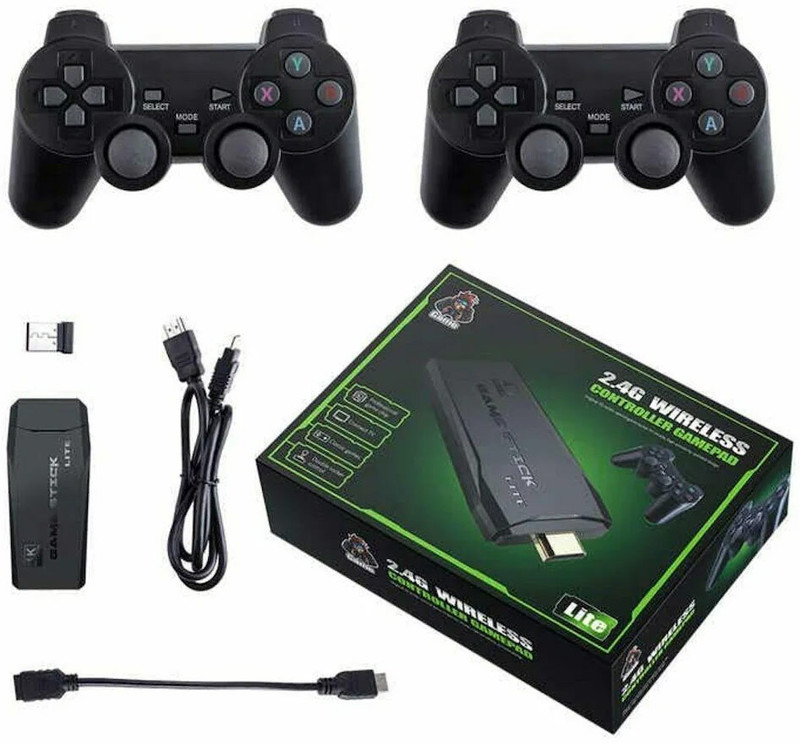 Mini Video Game Console Stick 2.4g Wireless Gamepad Controller USB Built-in 3000 Limited Edition(Code in the Box - for PC)