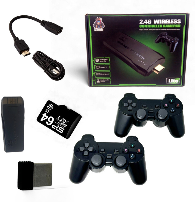 Video Game Console with 20000+ Retro Game HDMI Output Dual Player-4KGame Stick4 5th Anniversary Edition(Code in the Box - for PC)