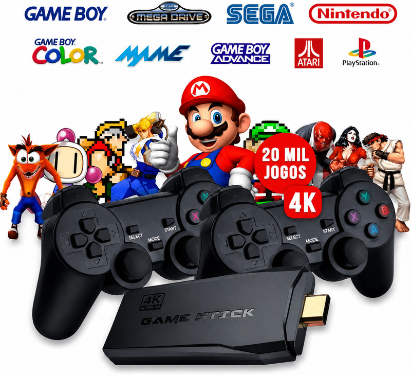M8 4K Ultra HD Game Y2 Stick 20000+ Games 64GB Dual Wireless Controllers HDMI TV with Game and Expansion Pack(Code in the Box - for PC)