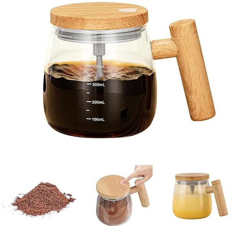 KENVI 400ml Self-Stirring Electric Mug High-Speed Portable Mixing Cup for Coffee, Milk 4 Cups Coffee Maker(Multicolor)