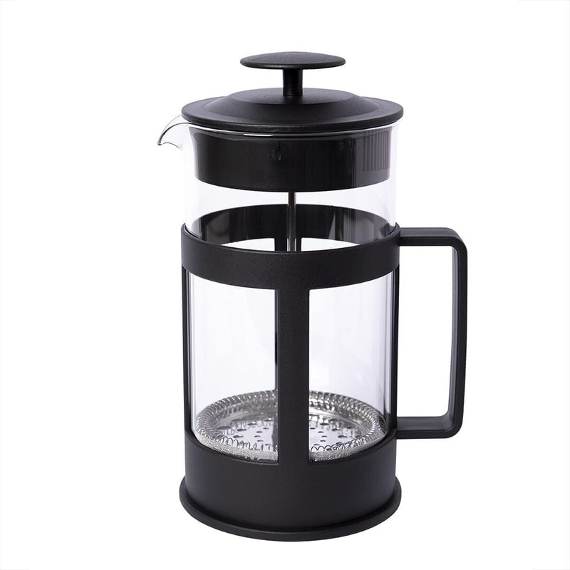 TCKW Classic French Press Coffee And Tea Maker, Borosilicate Glass Body 1000 ML Coffee Maker(Black)