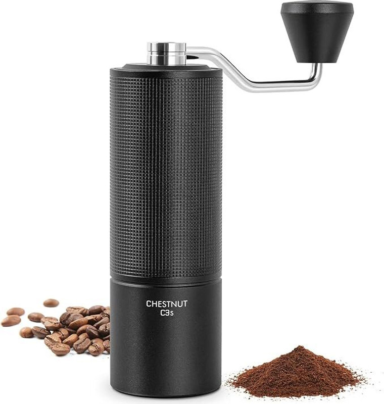 TIMEMORE Chestnut C3S Manual Coffee Grinder Conical Burr Portable Hand Coffee Grinder 2 Cups Coffee Maker(Red)