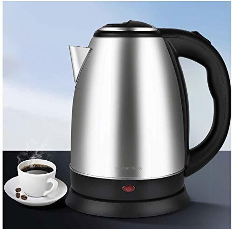PRATYANG 1500 Watt 2 L Electric Kettle with Steel Body 7 Cups Coffee Maker(Silver , Black)