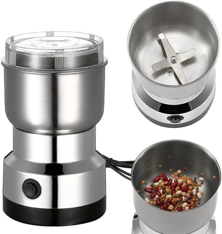 ved online mart Mini Electric Mixer Grinder Personal Coffee Maker(Silver)